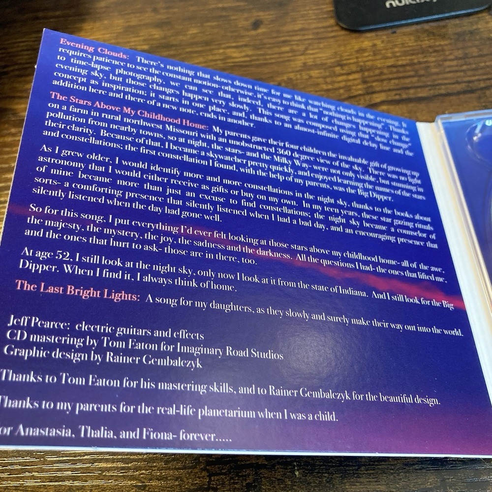 Jeff Pearce CD Skies and Stars 2019 Digipak Ambient - Picture 4 of 5